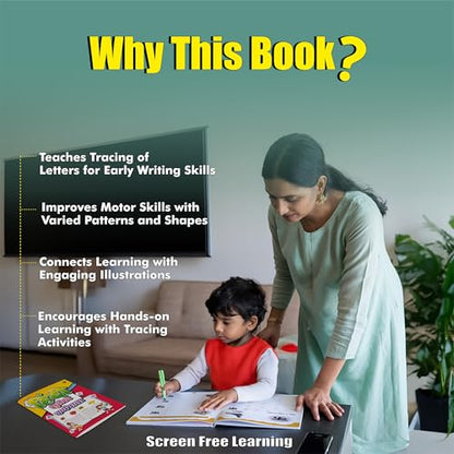 Hindi Sulekh Varnmala Book for Preschoolers, Hindi Handwriting Practice Book for Kids 2 to 6, Hindi Alphabets Tracing Book