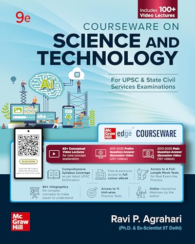 Science and Technology Courseware, 9e by Ravi P. Agrahari for UPSC 2026 | 100+ Author Video Lectures | Prelims PYQs (2011-25) & Mains PYQs (2013-25) | 11 Practice Test | Mock Tests | Colour E-book