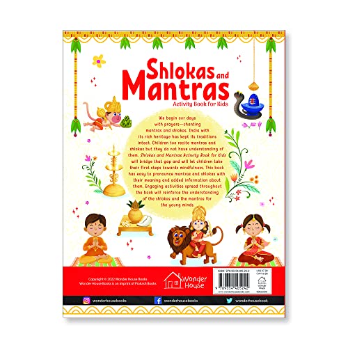Shlokas And Mantras | Activity Book For Kids | Age 4–8 Years | Spiritual Learning | Sanskrit Verses With Meaning | Colourful Pages & Stickers | Engaging Activities | Premium Paperback | Latest Edition