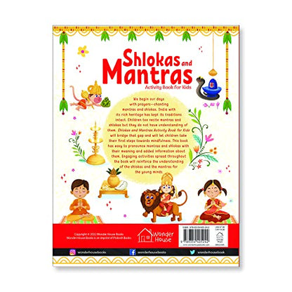 Shlokas And Mantras | Activity Book For Kids | Age 4–8 Years | Spiritual Learning | Sanskrit Verses With Meaning | Colourful Pages & Stickers | Engaging Activities | Premium Paperback | Latest Edition
