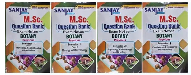 Sanjay M.Sc. Botany First Semester Question Bank Exam Notes (Pack Of 4 BoOK) IN ENGLISH