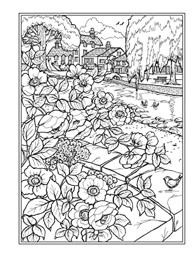 Creative Haven Village Charm Coloring Book