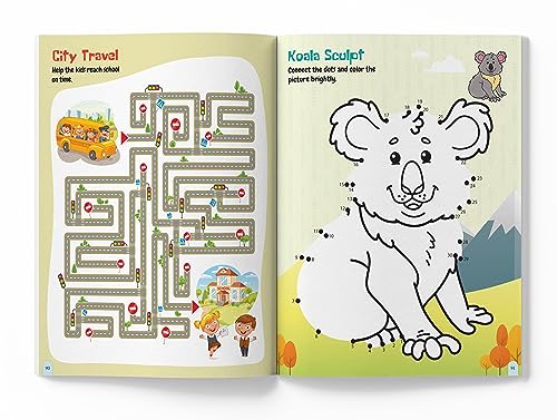 101 Brain Booster Activity Book | Fun Activity Book For Children | Puzzles, Games, Educational Activities | Ages 5 And Up