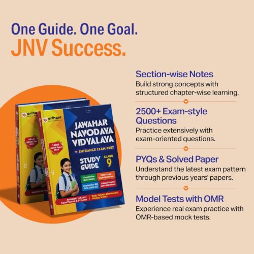 Arihant Jawahar Navodaya Vidyalaya Class 9 Entrance Exam 2027 | Study Guide As per Latest Syllabus | Includes Section-wise Notes, Exam-Style ... & Latest Solved Paper 2026 | English Medium