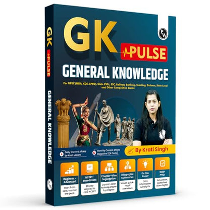 PW GK Pulse General Knowledge with 1000+ One-Liner PYQs by Krati Ma’am | NCERT-Based Facts, Infographics & Chapter-Wise Coverage for UPSC NDA CDS EPFO ... SSC Banking Railway Defence & Teaching Exams