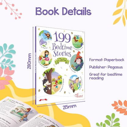 199 Bedtime Stories with colorful Pictures for 3-6 Years Old Kids & Children