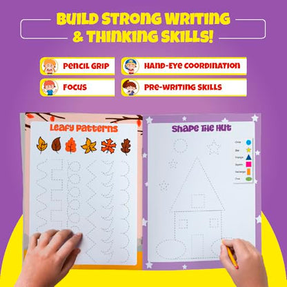 Set of 4 Writing Time Kids' First Pencil Control & Patterns Books, Capital Letters, Small Letters, Numbers, Patterns & Shapes, Hand Writing Practice ... Years (Set of 4 Pencil Control Pattern Book)