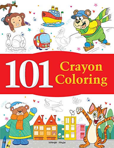 101 Crayon Coloring: Fun Activity Book For Children book cover