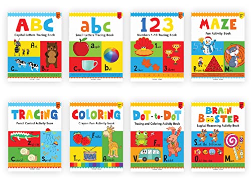 Preschool Complete Learning Activity Pack For Kids (Box Set of 8 Books)