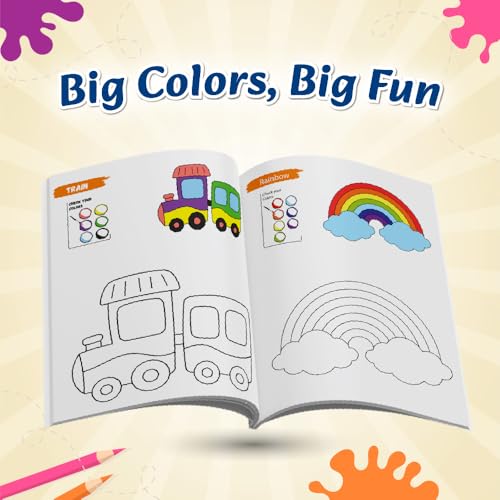 Set of 12 Colour Time Colouring Book for Kids, Fun Activity Book for Boys & Girls, Drawing Book for Kids 3-5 Years Old, Birthday & Return Gift