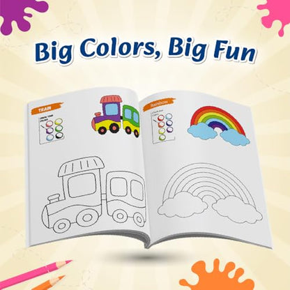 Set of 12 Colour Time Colouring Book for Kids, Fun Activity Book for Boys & Girls, Drawing Book for Kids 3-5 Years Old, Birthday & Return Gift