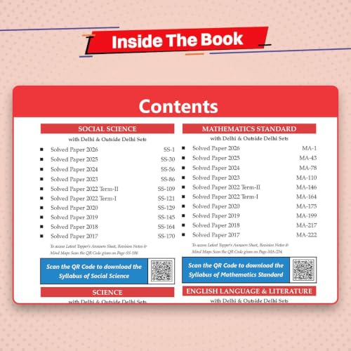 Oswaal CBSE 10 Previous Years Papers | Year-wise: Solved Papers (2017-2026) for Class 10 | Includes 2026 Papers (Delhi & Outside Delhi) - fully solved | NCERT & Competency-based questions | 2027 Exam