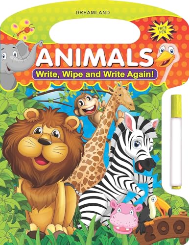 Write And Wipe Book - Animals book cover