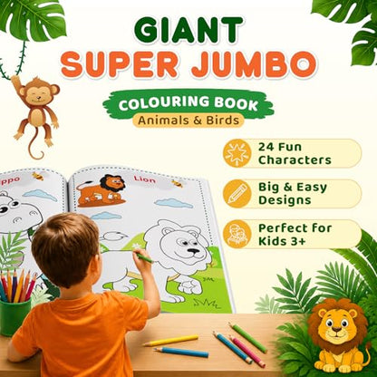 Super Jumbo Colouring Book (Animals & Birds)