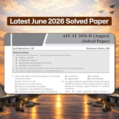 Oswaal AFCAT 16 Years’ Chapter-wise & Topic-wise Solved Papers | Flying, Technical & Ground Duty Branches |PYQs (2011–2026) with Latest Solved Paper |For 2027 Exam |With Oswaal AI