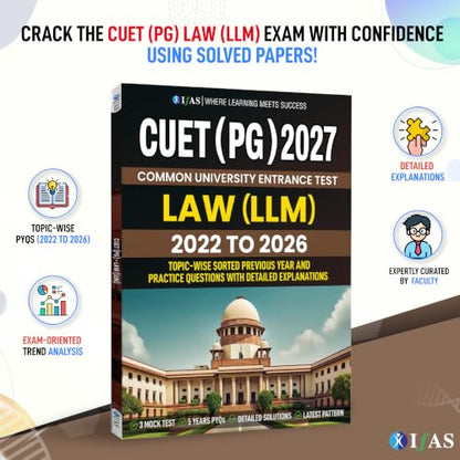 CUET PG Law Entrance Exam Books 2027 | Previous Year Papers (2022–2026) with 3 Mock Tests | CUET PG LLM PYQ Book with Detailed Solutions | Two Brothers Publications