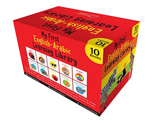 My First English-Arabic Learning Library: Bilingual Boxset of 10 Picture Board Books for Kids - Covers Basic Concepts and Everyday Topics