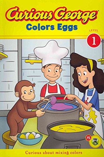 Curious George Colors Eggs (Reader) book cover