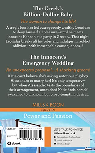 The Greek's Billion-Dollar Baby / The Innocent's Emergency Wedding: The Greek's Billion-Dollar Baby / The Innocent's Emergency Wedding
