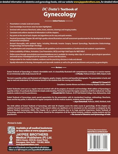 DC Dutta's Textbook of Gynecology, 9/E for MBBS Final Year, NEET PG Aspirants | CBME-Aligned OBG Textbook with Practical Gynecology Chapter | Online Videos, Case Presentations and MCQs