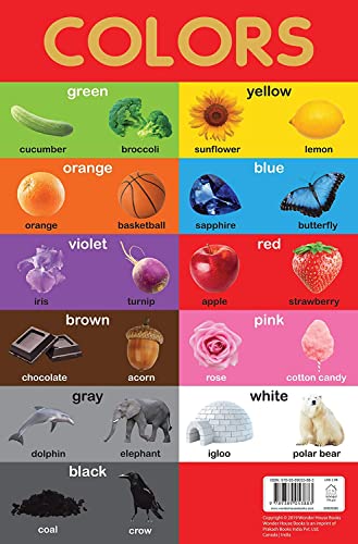 Colors Chart - Early Learning Educational Chart For Kids: Perfect For Homeschooling, Kindergarten an book cover