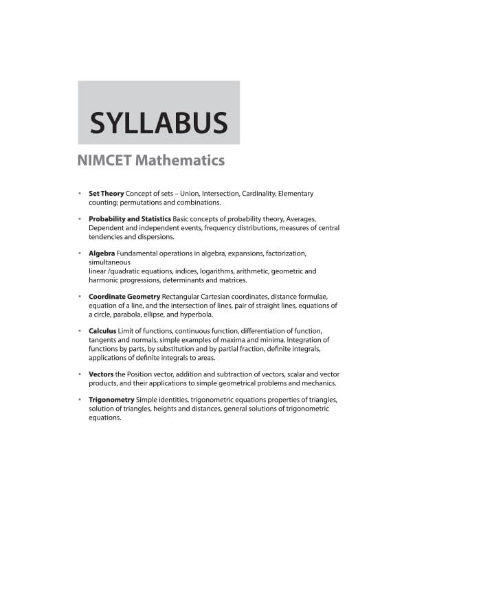Arihant NIMCET 16 Years Chapterwise & Topicwise Solved Papers Mathematics For 2024 Exams