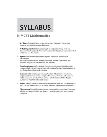 Arihant NIMCET 16 Years Chapterwise & Topicwise Solved Papers Mathematics For 2024 Exams