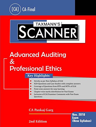 Scanner-Advanced Auditing & Professional Ethics (CA-Final)(November 2018 Exam-New Syllabus) book cover