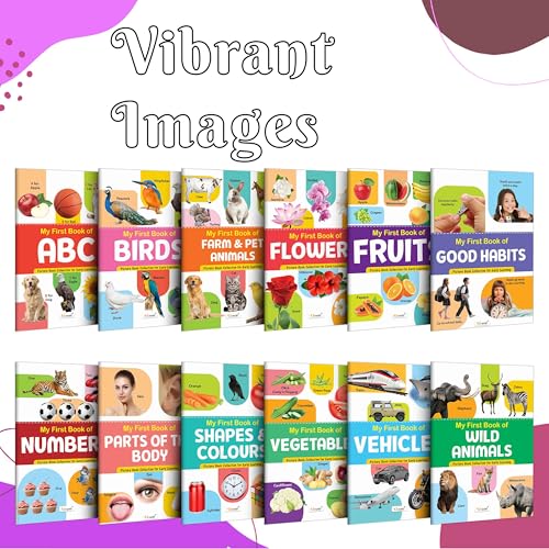 My First Picture Book Collection For Early Learning : Books For Children, Learning Picture Library For Kids, Toddler book, Early learning book With 12 Topics