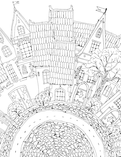 Cityscape – Colouring Book for Adults | Adult Coloring Activity Book with 32 Detailed City Designs | High-Quality Paper Suitable for Colouring Pencils, Gel Pens & Sketches