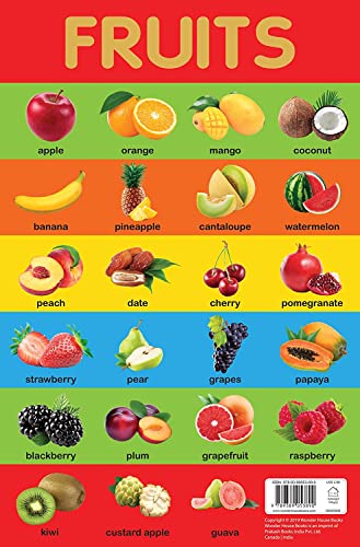 Fruits Chart - Early Learning Educational Chart For Kids: Perfect For Homeschooling, Kindergarten an book cover