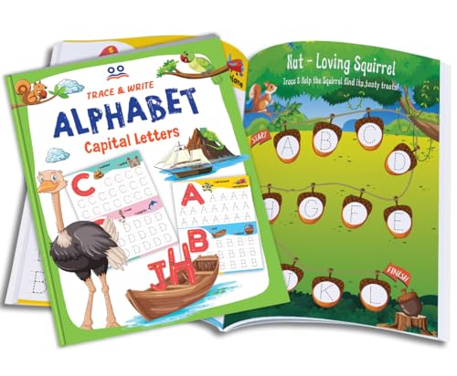Tracing Books for Kids | Pencil Control Activity Book for Kids [4 Books] | Premium Quality Writing Practice Books - Alphabet ABC (Capital & Small Letters), Numbers, Lines & Pattern | Ages: 2 - 5 Years