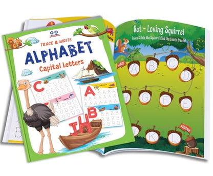 Tracing Books for Kids | Pencil Control Activity Book for Kids [4 Books] | Premium Quality Writing Practice Books - Alphabet ABC (Capital & Small Letters), Numbers, Lines & Pattern | Ages: 2 - 5 Years