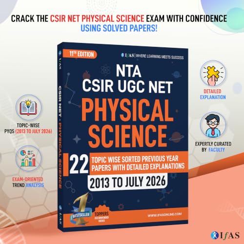 CSIR NET Physical Science PYQ Book 2026 | 14 Years Physics Previous Year Solved Papers (2013–July 2026) with Detailed Solutions | Topicwise Sorted Book for NTA CSIR NET/JRF, GATE & SET Exams