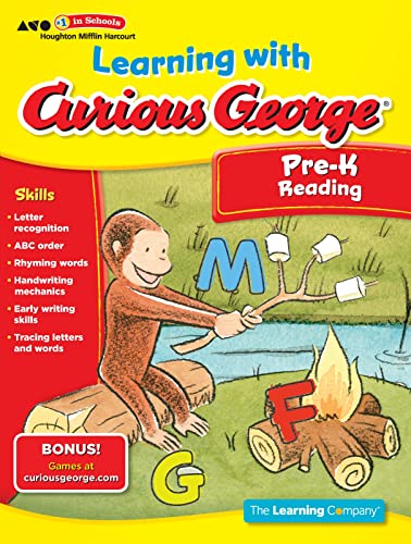 LEARNING WITH CURIOUS GEORGE PRE-K READING book cover