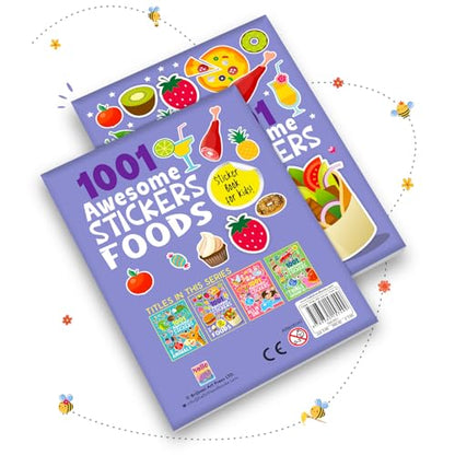 1001 Awesome Stickers Foods Book for Kids | Fun Food Stickers Activity Book | Learning & Creative Play (6+ Years)