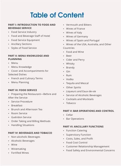 FOOD AND BEVERAGE SERVICE 2E- The Ultimate Guide to Food and Beverage Excellence: For Aspiring and Seasoned Professionals