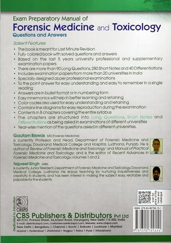 Exam Preparatory Manual Of Forensic Medicine And Toxicology Questions And Answers (Pb 2025)