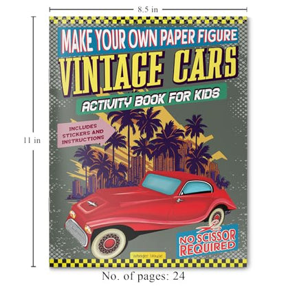 Make Your Own Paper Figures – Vintage Cars Cut, Fold & Assemble Classic Car Models | Ages 6–10 | DIY Craft Kit with 2+ Hours of Creative Fun: Vintage Cars (Activity Book for Kids)