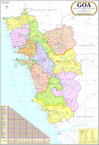 Goa Map | ENGLISH | 70 x 100 cm | LAMINATED