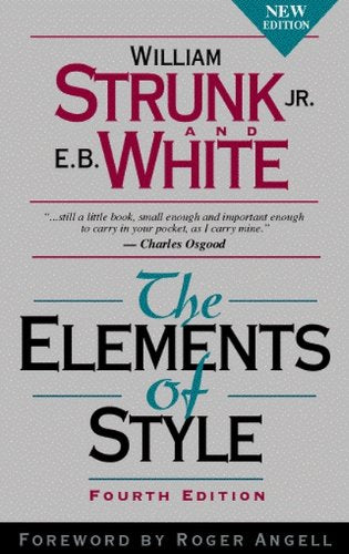 ELEMENTS OF STYLE E04 by William Strunk (Author), E. White (Author) book cover