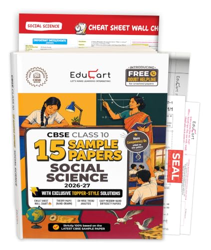 Educart CBSE Sample Paper Class 10 2026-27 Social Science (with Topper-Style Solutions & Cheat Sheet Wall Chart) For 2027 Exam