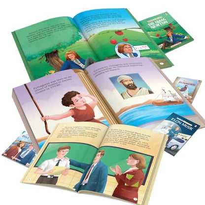 Story Books for Kids - World Famous Personalities (Set of 20 Books) (Illustrated) - Scientists, Entrepreneurs, Leaders - Biographies for Kids - Steve ... Newton, Abraham Lincoln, Churchill