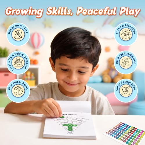 2000+ Dot Sticker Activity Book For 3+ Years Old Toddlers | Fun Sticker Set, Focus Builder, A to Z letters (Uppercase & Lowercase), Numbers 1-10 | Screen-Free Educational Activity For Kids