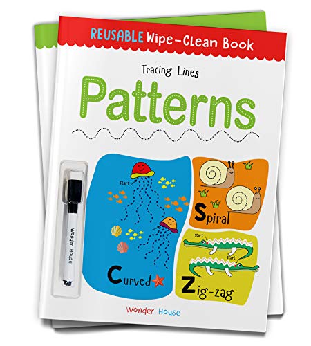 Reusable Wipe And Clean Book Tracing - Lines Patterns : Trace And Practice Patterns book cover