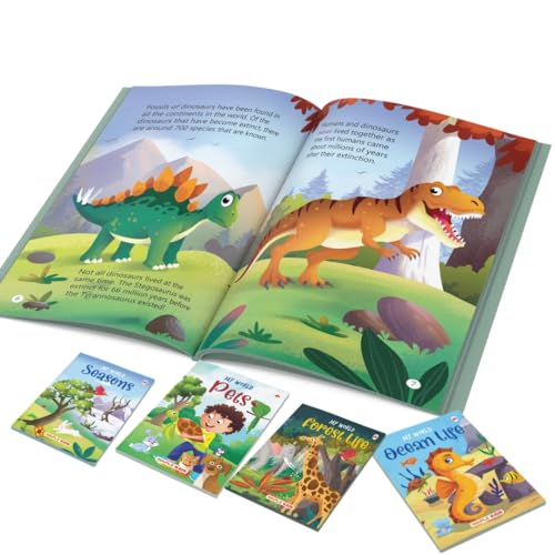 My World (Set of 10 Books) - Science Knowledge Books for Kids - Birds, Dinosaurs, Forest Life, Ocean Life, Pets, Planet Earth, Seasons, Human Body, The Sun, Solar System