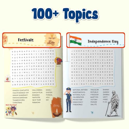 2000+ Word Search Activity Book for Kids, 100+ Fun Topics with 500+ Free Printable Worksheets & Parenting Tips, 6-12 Years (2000+ Word Search Book)