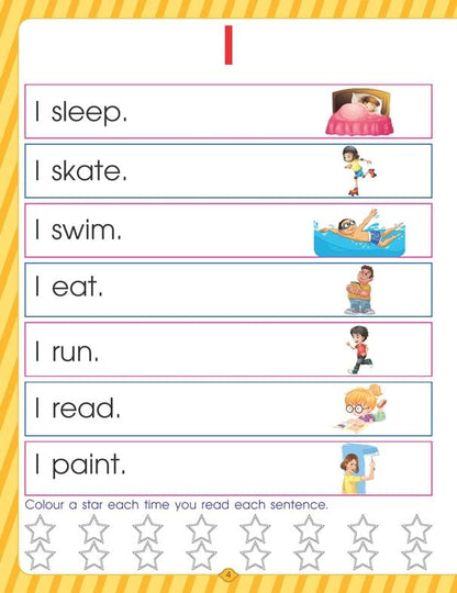 Very First Sight Words Sentences Level - 1 Book for Kids Age 4 -8 years