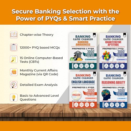 PW Banking Game Changer English Language, Banking Awareness, Reasoning Ability, Quantitative Aptitude Combo Set of 4 Books For 2026-27 Exams | Prepnotes & 12000+ PYQs