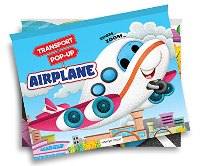 Pop-Up Transport - Airplane - Gorgeously Illustrated Pop-Up Book For Children - Learn About The World Of Airplanes And What All They Do